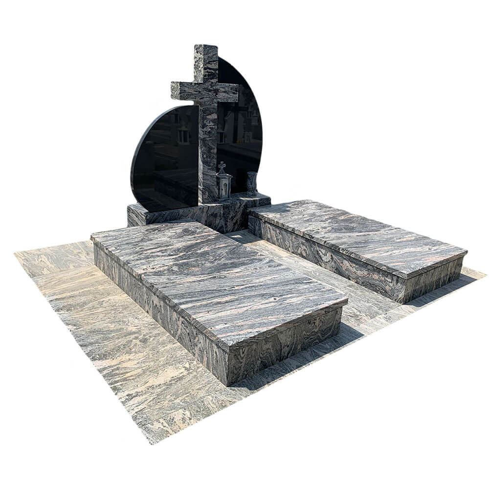 Aménagement de concession avec caveau et clôture