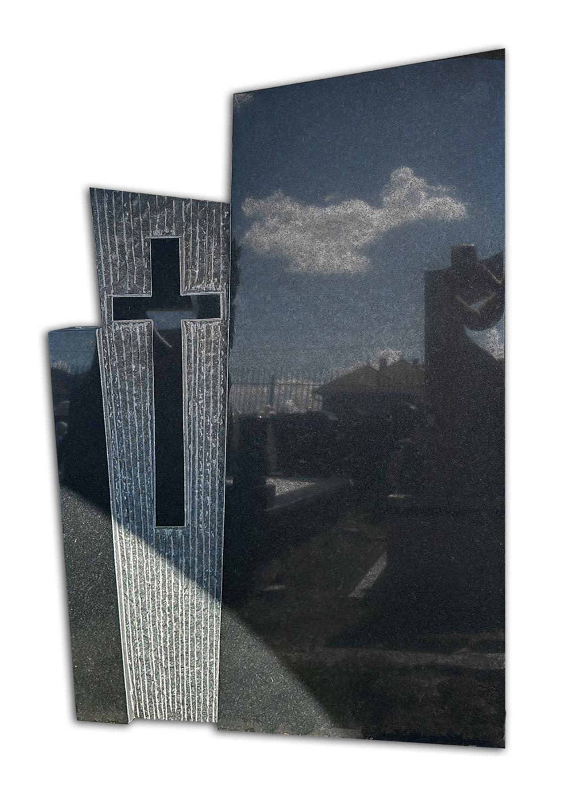 Monument funerar premium din granit negru